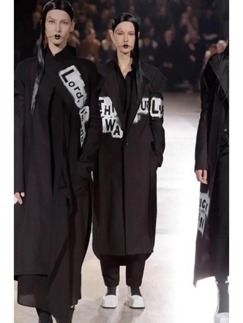 Yohji Yamamoto 2016 Runway Long Painted Coat